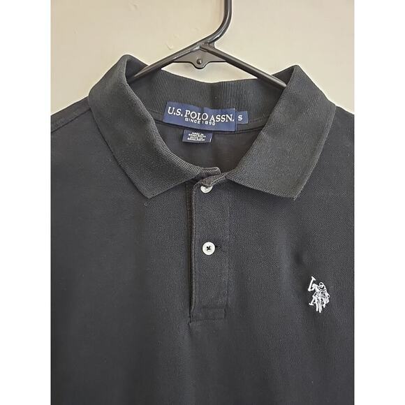U.S. Polo Assn. Men's Polo Shirt Black sz Small 100% Cotton Luxury Feel RN#98826 - Picture 3 of 11